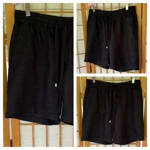 Lauren Ralph Lauren Black Linen Shorts SZ 2